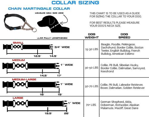 Show full view: Max and Neo Dog Gear Nylon Reflective Martingale Dog Collar with Chain, Black, Small: 13 to 16-in neck, 1-in wide slide 5 of 7