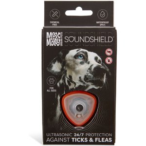 Max & Molly Soundshield 24/7 UltraSonic Tick & Flea Repeller Dog Tag, Orange
