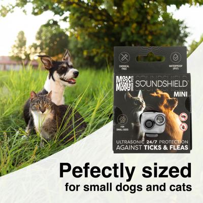 Show full view: Max & Molly Soundshield Mini 24/7 UltraSonic Tick & Flea Repeller Collar Tag for Dogs & Cats, Black slide 6 of 7