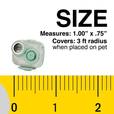 Show full view: Max & Molly Soundshield Mini 24/7 UltraSonic Tick & Flea Repeller Collar Tag for Dogs & Cats, Jade slide 3 of 7