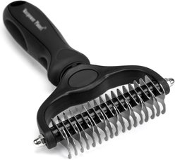 Max Power Planet Dual Sided Undercoat Rake Dog & Cat Deshedding Tool, Black