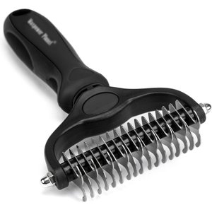 Max Power Planet Dual Sided Undercoat Rake Dog & Cat Deshedding Tool, Black