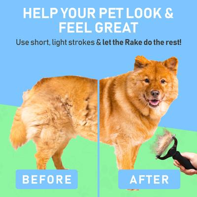 Show full view: Max Power Planet Dual Sided Undercoat Rake Dog & Cat Deshedding Tool, Black slide 7 of 9