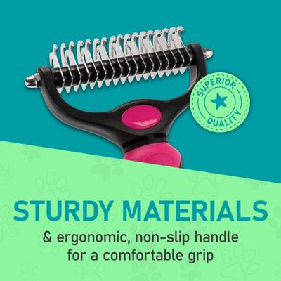 Show full view: Max Power Planet Dual Sided Undercoat Rake Dog & Cat Deshedding Tool, Pink slide 8 of 10