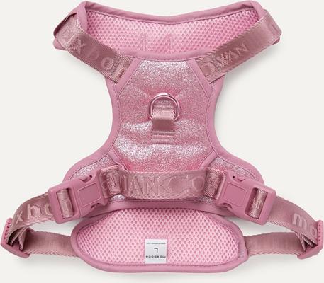 Show full view: maxbone & Christian Cowan Glitz Dog Leash, Harness & Pouch Set, Pink, Medium: 14-24 inches slide 4 of 9