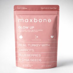 maxbone Glow Up Grain-Free Raw Turkey Recipe Freeze-Dried Dog Food, 16-oz bag