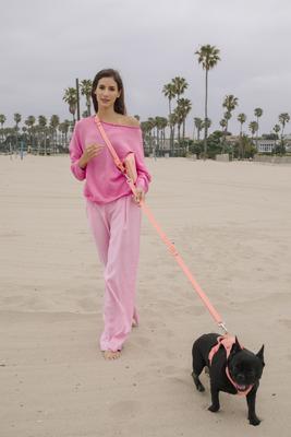 Show full view: maxbone Go! with Ease Nylon Hands Free Dog Leash, Coral Peach, 4-ft long, 1-in wide slide 3 of 3