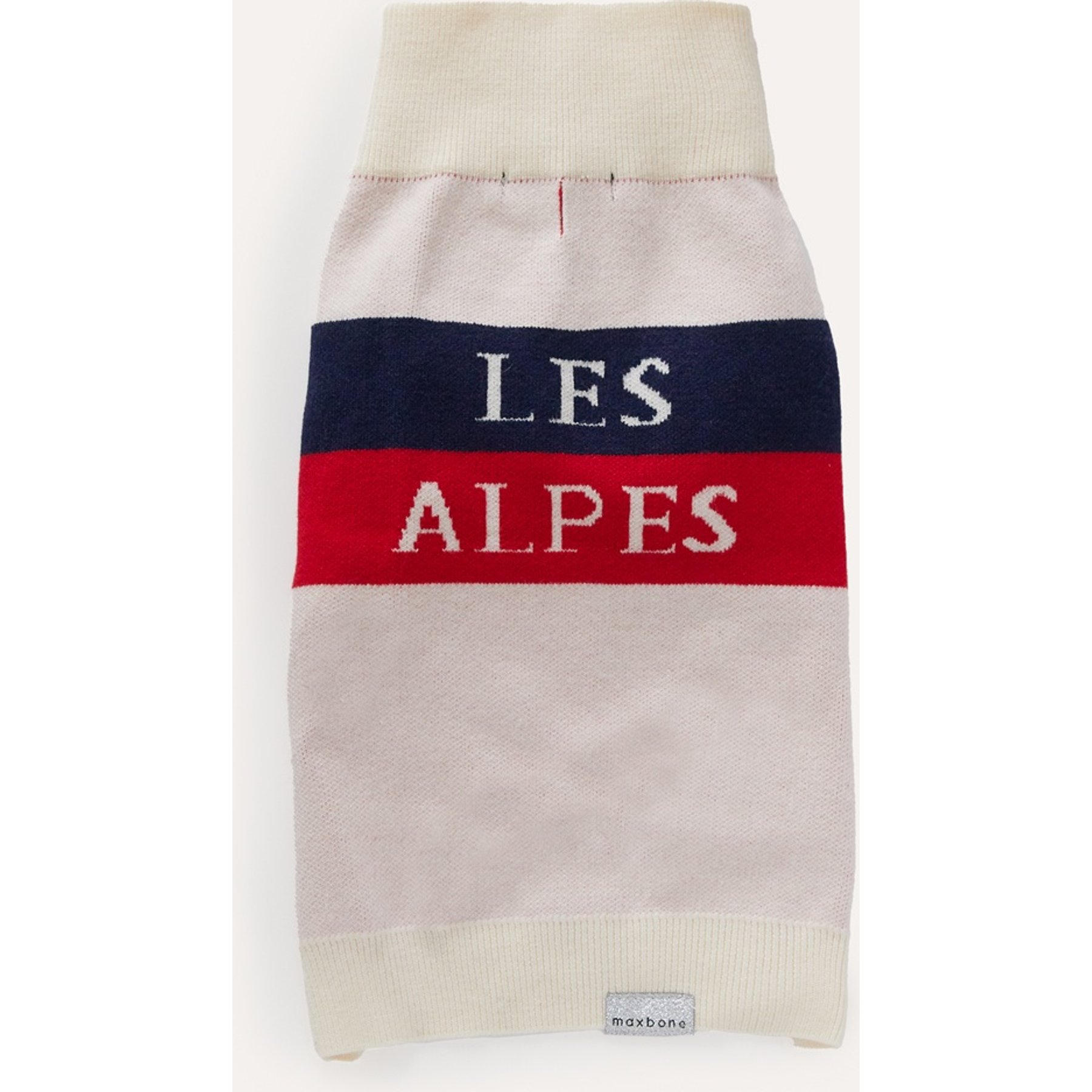 maxbone Les Alpes Jumper Dog Sweater, White, Small