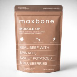 maxbone Muscle Up Grain-Free Raw Beef Recipe Freeze-Dried Dog Food, 16-oz bag