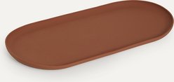 maxbone Oval Silicone Dog Placemat, Toffee, Medium