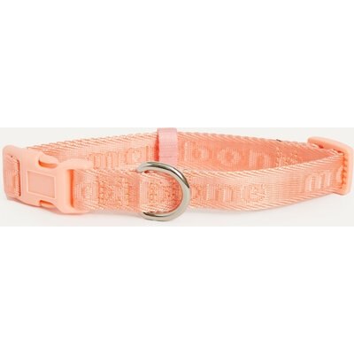 maxbone maxbone Signature Nylon Dog Collar, Coral Peach, Large: 14 to 20-in neck, 7/8-in wide