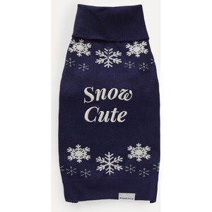 maxbone Snow Cute Jumper Dog Sweater, Blue, Large