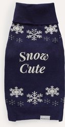 maxbone Snow Cute Jumper Dog Sweater, Blue, Medium