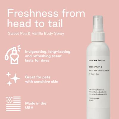 Show full view: maxbone Sweet Pea & Vanilla Dog & Cat Body Spray, 8-fl oz bottle slide 4 of 4