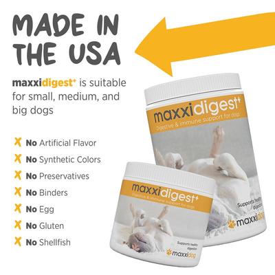 Show full view: maxxipaws maxxidigest+ Digestive & Immune System Support for Dogs Supplement, 13.2-oz slide 8 of 12