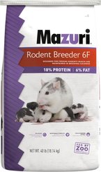 Mazuri 18% Rodent Breeder 6F Cubes Rat & Mouse Food, 40-lb bag