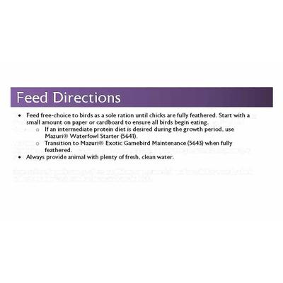 Show full view: Mazuri Exotic Gamebird Starter Food, 25-lb bag slide 7 of 9