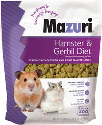 Mazuri Hamster & Gerbil Food, 1.25-lb bag