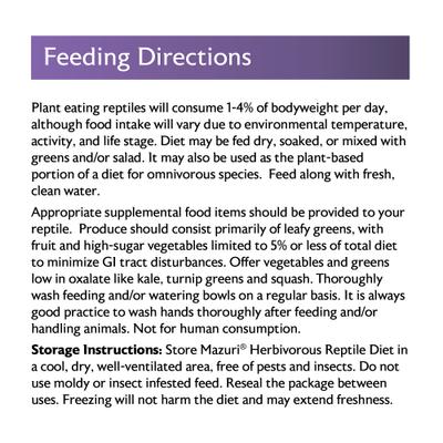 Show full view: Mazuri Herbivorous Reptile Food, 8-oz bag slide 7 of 8