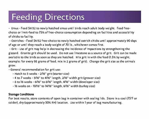 Show full view: Mazuri Ratite Starter Emu & Ostrich Food, 40-lb bag slide 7 of 8