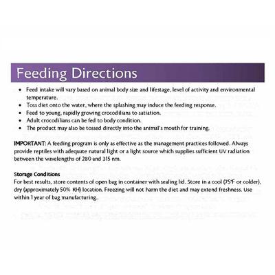 Show full view: Mazuri Small Crocodilian Food, 25-lb bag slide 7 of 9