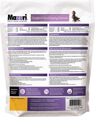 Show full view: Mazuri Songbird Hand Feeding Formula, 2-lb bag slide 2 of 10