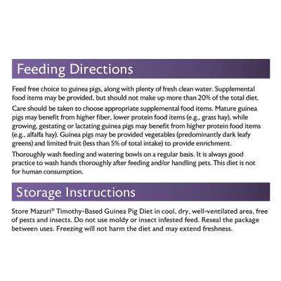 Show full view: Mazuri Timothy-Based Guinea Pig Food, 25-lb bag slide 8 of 11