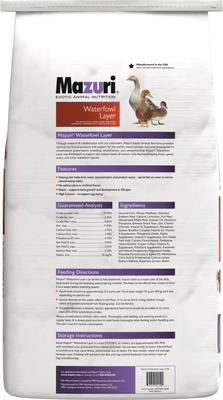 Show full view: Mazuri Waterfowl Layer Floating Duck & Geese Feed, 25-lb bag slide 3 of 10