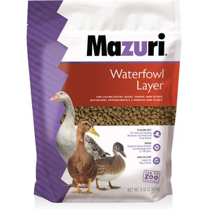 Mazuri Waterfowl Layer Floating Duck & Geese Feed, 5-lb bag