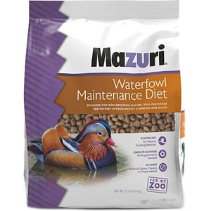 Mazuri Waterfowl Maintenance Floating Duck & Geese Feed, 12-lb bag