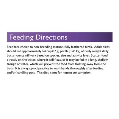 Show full view: Mazuri Waterfowl Maintenance Floating Duck & Geese Feed, 12-lb bag slide 7 of 8