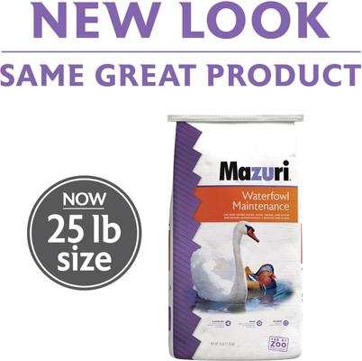 Show full view: Mazuri Waterfowl Maintenance Floating Duck & Geese Feed, 25-lb bag slide 2 of 10