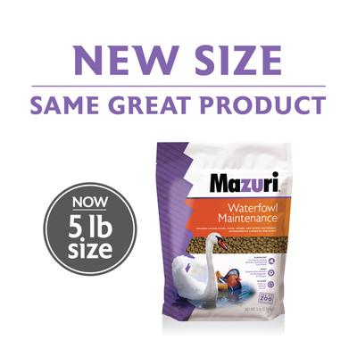 Show full view: Mazuri Waterfowl Maintenance Floating Duck & Geese Feed, 5-lb bag slide 2 of 8