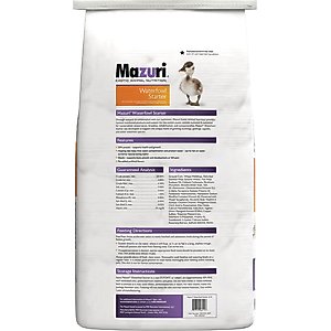Mazuri Waterfowl Starter Duckling & Gosling Food, 25-lb bag