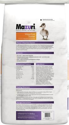 Show full view: Mazuri Waterfowl Starter Floating Duckling & Gosling Food, 25-lb bag slide 3 of 9