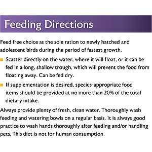 Mazuri Waterfowl Starter Duckling & Gosling Food, 25-lb bag