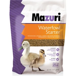 Mazuri Waterfowl Starter Floating Duckling & Gosling Food, 5-lb bag