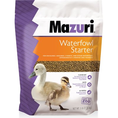 Mazuri Mazuri Waterfowl Starter Floating Duckling & Gosling Food, 5-lb bag