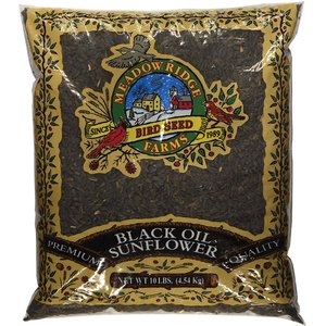 Meadow Ridge Farms Non-GMO Black Oil Sunflower Seeds Wild Bird Food, 10-lb bag