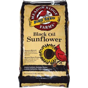 Meadow Ridge Farms Non-GMO Black Oil Sunflower Seeds Wild Bird Food, 20-lb bag