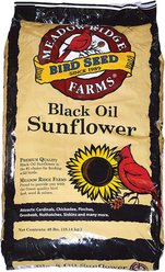 Meadow Ridge Farms Non-GMO Black Oil Sunflower Seeds Wild Bird Food, 40-lb bag