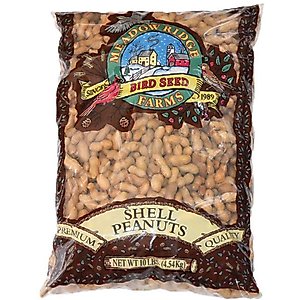 Meadow Ridge Farms Peanut in Shell Seeds Woodpecker, Nuthatch & Jay Wild Bird Food, 10-lb bag