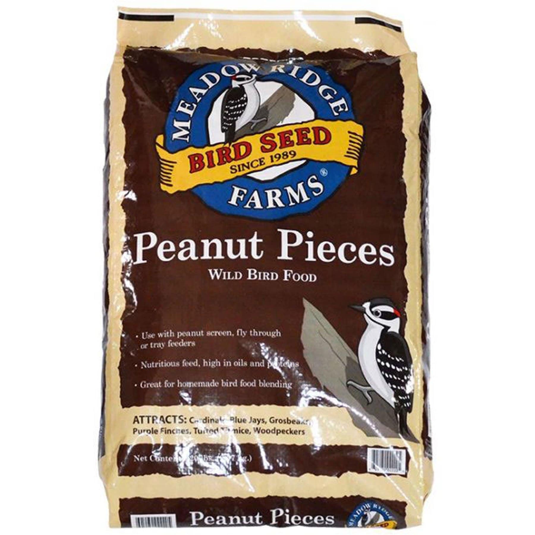 Meadow Ridge Farms Peanut Pieces Seeds Wild Bird Food, 20-lb bag