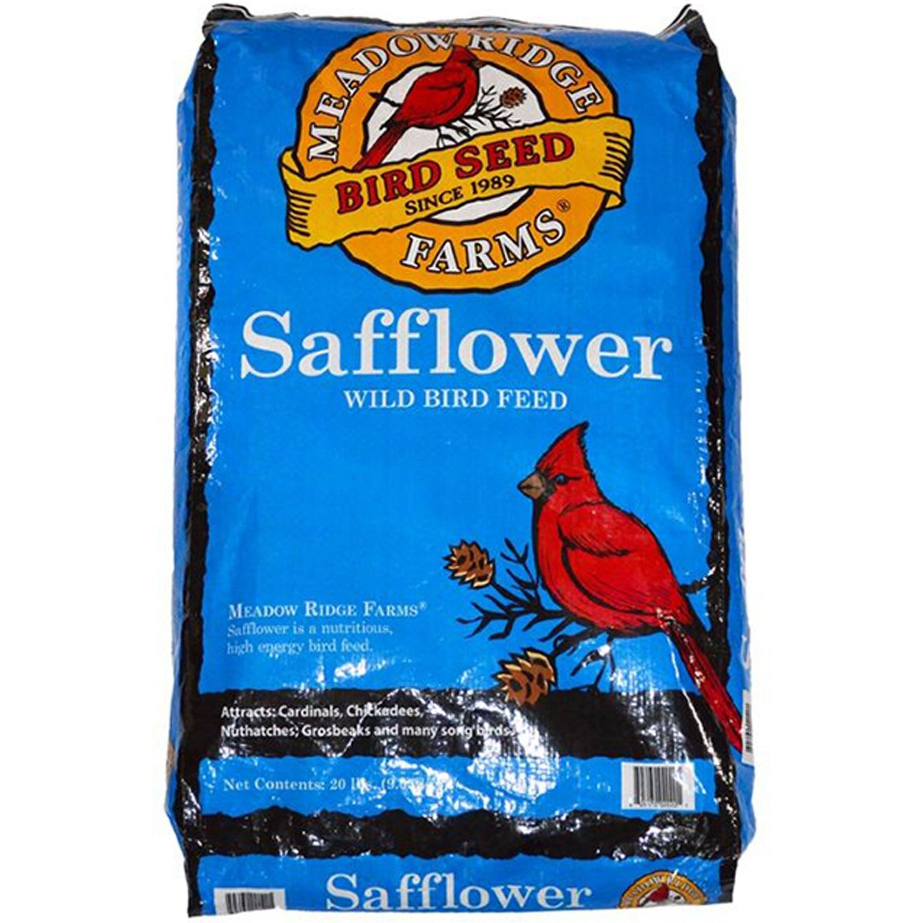 Meadow Ridge Farms Safflower Seeds Wild Bird Food, 20-lb bag