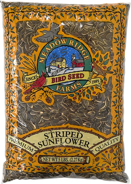 Show full view: Meadow Ridge Farms Stripe Sunflower Seeds Wild Bird Food, 5-lb bag slide 1 of 2