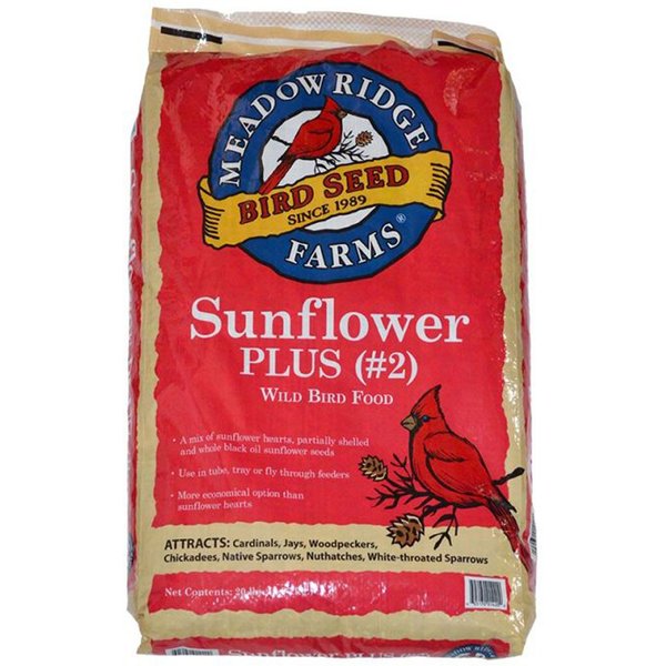 MEADOW RIDGE FARMS Sunflower Hearts Seeds Wild Bird Food, 20lb bag