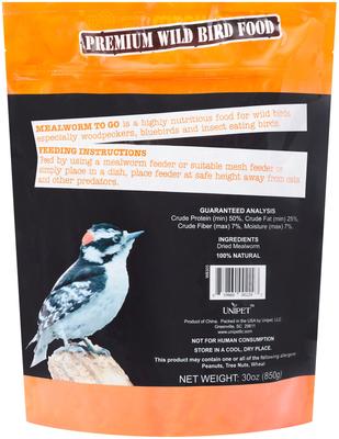 Show full view: Mealworm To Go Dried Mealworm Wild Bird Food, 30-oz bag slide 2 of 4