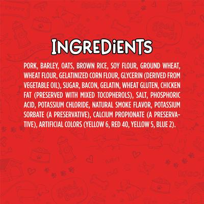 Show full view: Meaty Treats Bac'n Creations Bacon Flavor Dog Treats, 40-oz bag slide 5 of 10