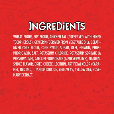 Show full view: Meaty Treats Gourmet Cuts Beef & Cheese Flavor Soft & Chewy Dog Treats, 25-oz bag slide 5 of 10