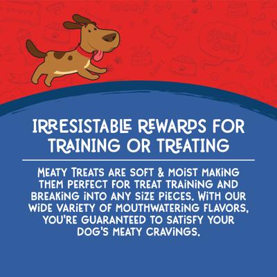 Show full view: Meaty Treats Gourmet Cuts Beef & Cheese Flavor Soft & Chewy Dog Treats, 25-oz bag slide 8 of 10
